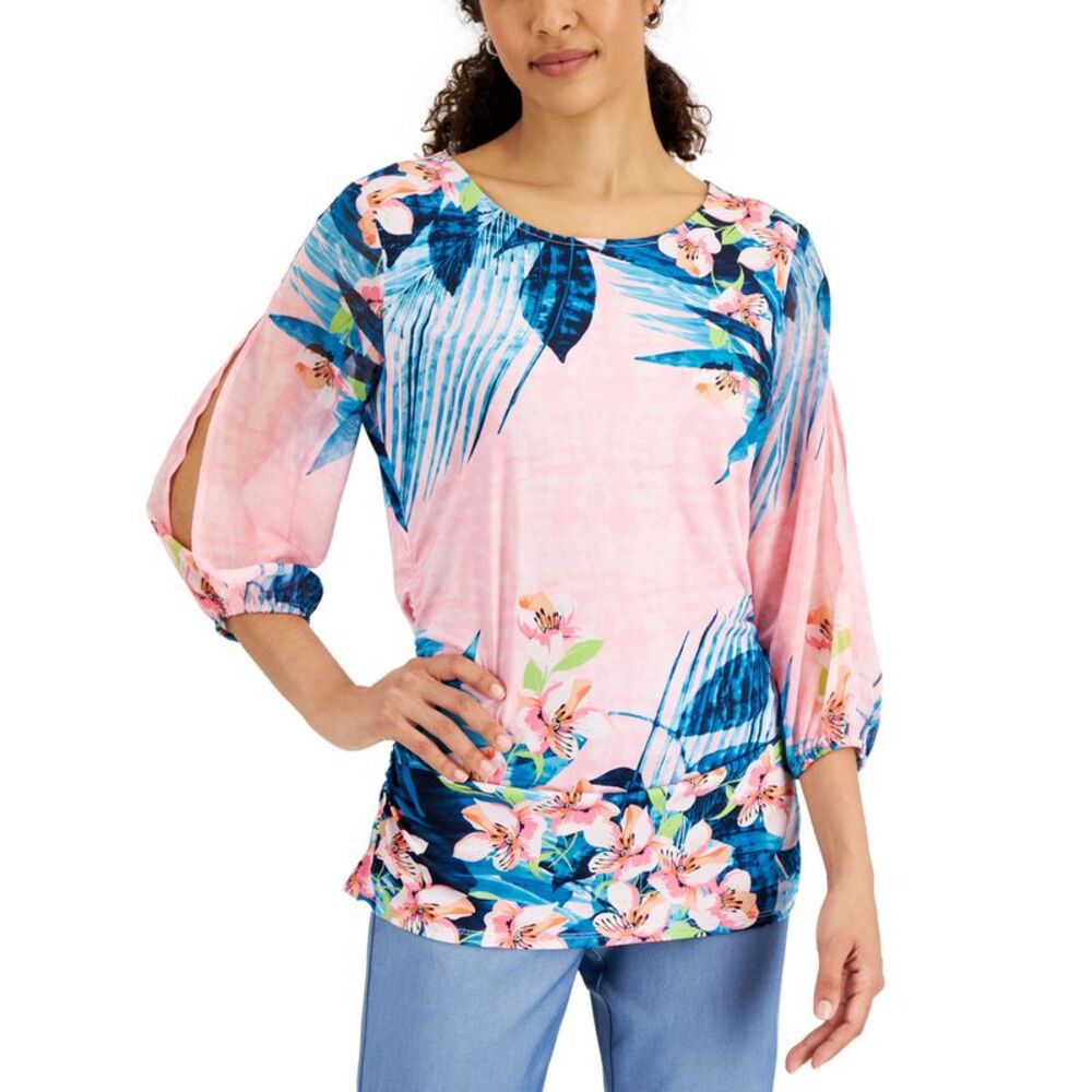 JM Collection Womens Printed Top